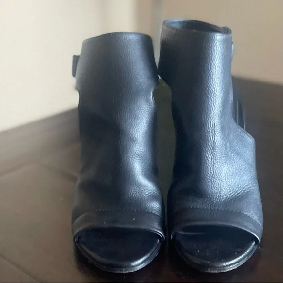 VINCE Addie Leather Open Toe Booties - Picture 3 of 11